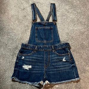Denim Shorts Overalls